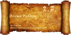 Kozma Polina névjegykártya